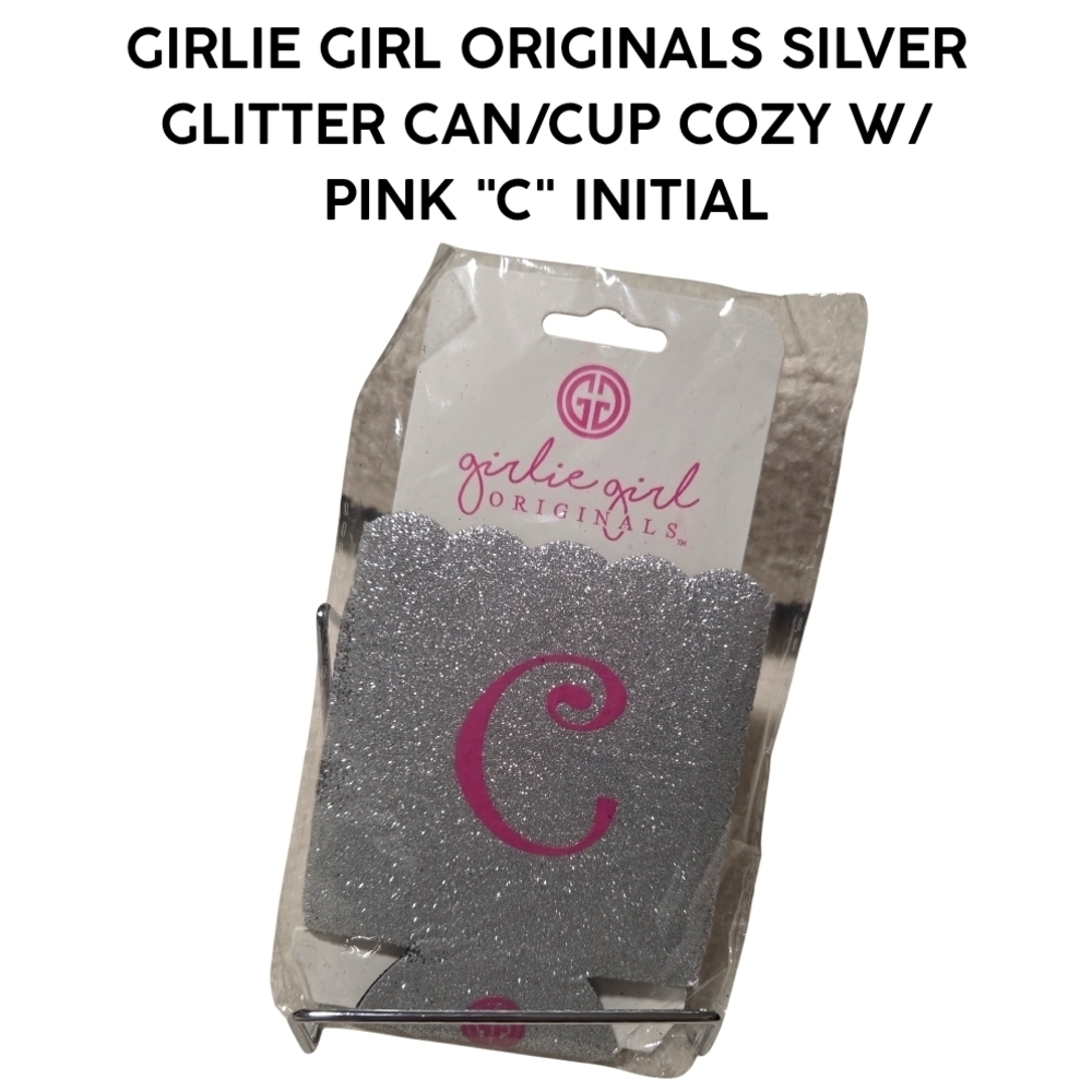🫟 3/$12 🫟 Girlie Girl Originals Silver Glitter Can Cozy